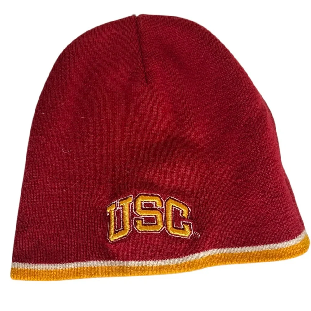 Colosseum‎ USC Trojans Football Classic Knit Burgundy & Gold Men's Winter Beanie